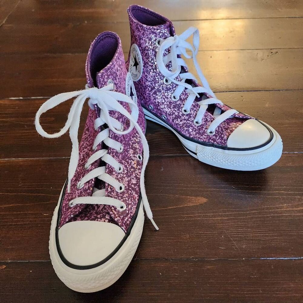 Chuck Taylor Converse All Star Punk Glittery Hi Tops Size 7
